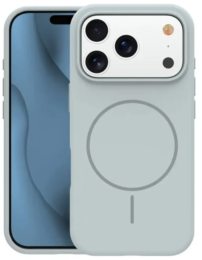 TFO Plonas silikoninis Mag dėklas, skirtas iPhone 17 Pro Max 6,9" / iPhone 18 Pro Max 6,9" sidabrinis