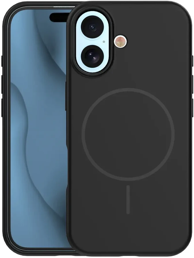TFO Telforceone Silikoninis plonas „Mag“ dėklas, skirtas „iPhone 17 6,3“ / 18 6,3“; juodas