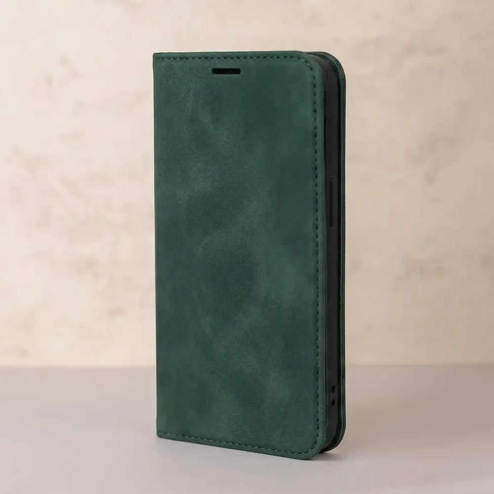 TFO Išmanusis „Suede“ dėklas, skirtas Samsung Galaxy A52 4G / A52 5G / A52S 5G, žalias