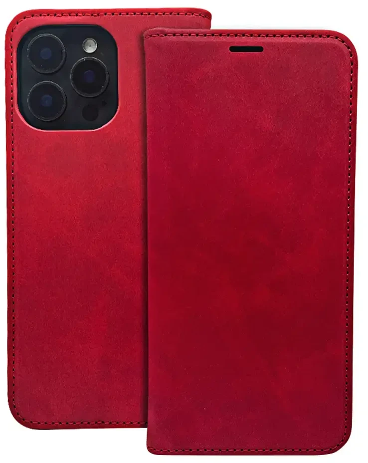 TFO Telforceone Išmanusis zomšos dėklas, skirtas „Honor 600“ / „Honor 600 Pro“, raudonas