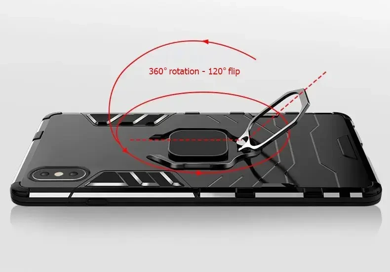 Toptel Topt Ring Armor Xiaomi Redmi 13 4G dėklas telefonui juodos spalvos