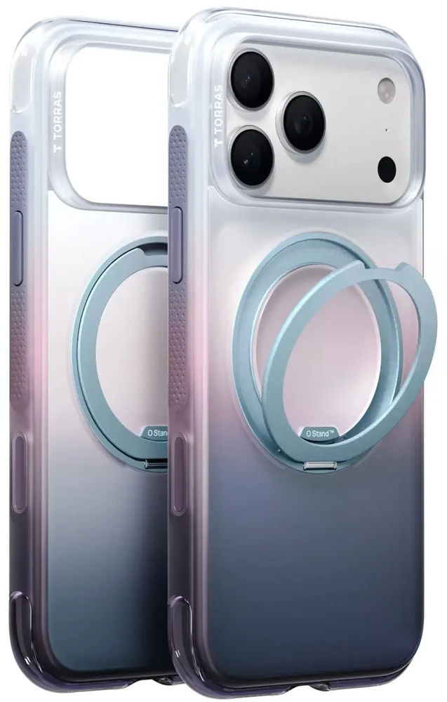 Dėklas Torras O3 Air Gradient, oranžinis/violetinė - iPhone 2026 Pro (X00RP102S033)