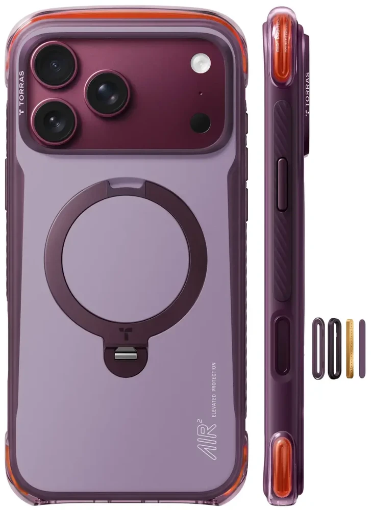 Dėklas Torras Ostand Q3 Air Pro, violetinė summit violetinė - iPhone 18 Pro Max/17 Pro Max