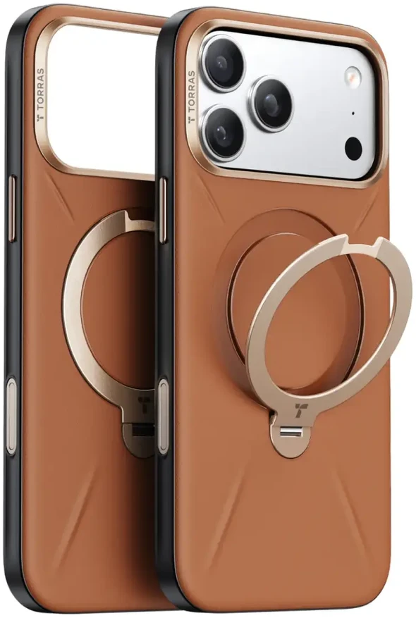 Dėklas Torras Ostand Q3 VegSkin, oranžinis - iPhone 2026 Pro (X00RP147M18027)
