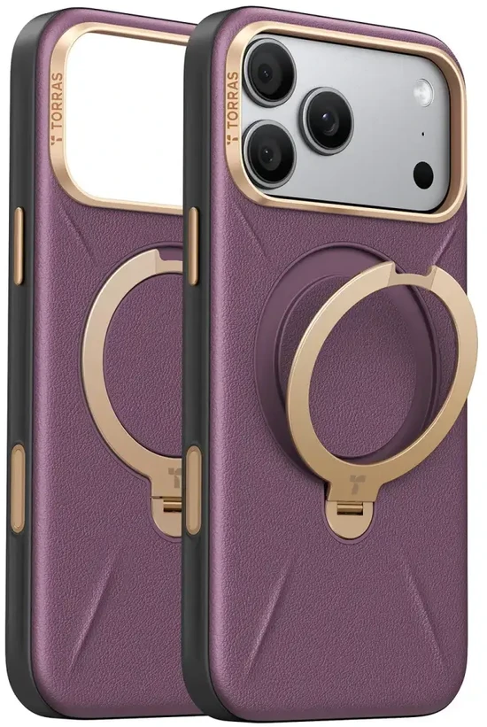 Dėklas Torras Ostand Q3 VegSkin, violetinė - iPhone 2026 Pro Max (X00RP147M18029)