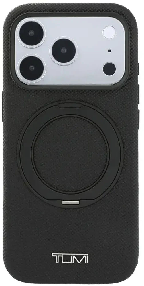 Dėklas Tumi Ballistic with Ring Stand MagSafe do iPhone 18 Pro / 17 Pro juoda