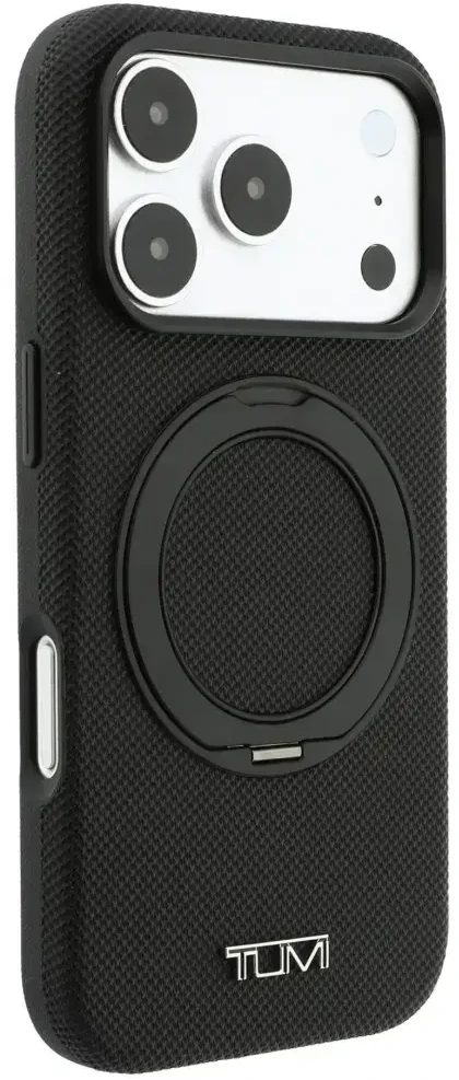 Dėklas Tumi Ballistic with Ring Stand MagSafe do iPhone 18 Pro / 17 Pro juoda