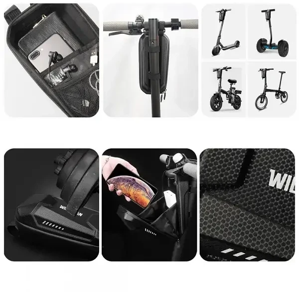 WILDMAN MES8 scooter case/holder frame bag juodos spalvos
