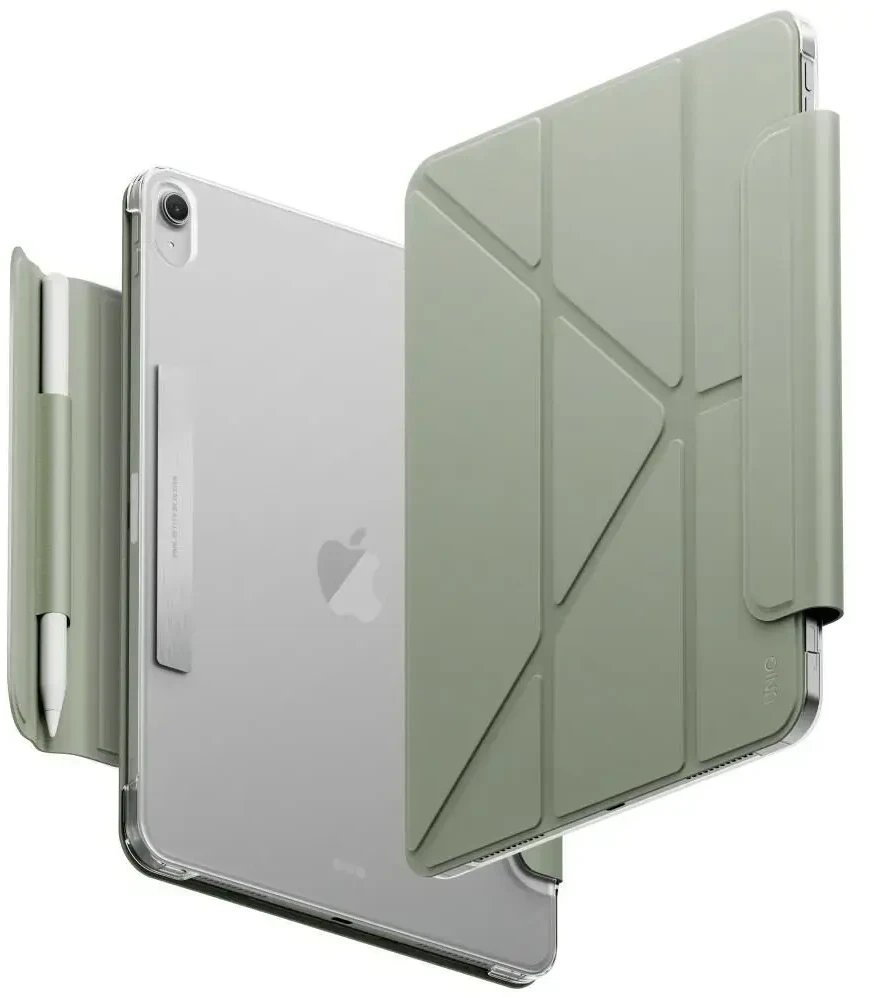 Dėklas UNIQ Camden Lite skirtas iPad skirtas iPad Air 11″ M2 2024 / M3 2025 / M4 2026 žalios spalvos