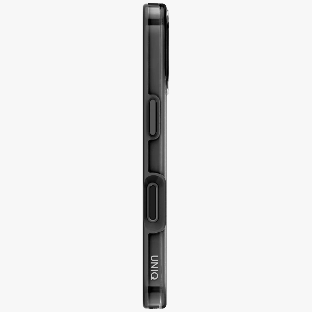 UNIQ Clario dėklas skirtas iPhone 17 Magclick Charging juodos spalvos