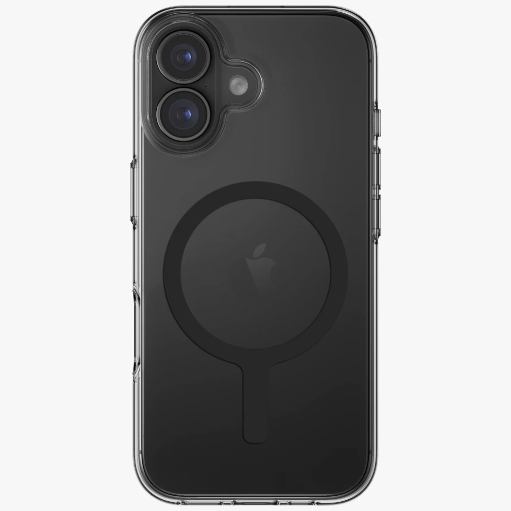 UNIQ Clario dėklas skirtas iPhone 17 Magclick Charging juodos spalvos