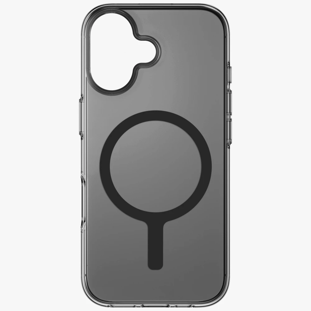 UNIQ Clario dėklas skirtas iPhone 17 Magclick Charging juodos spalvos