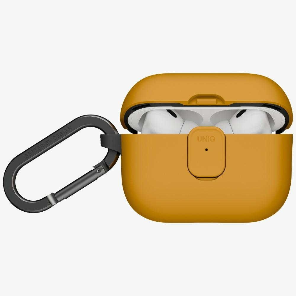 „Uniq Clyde“ dėklas, skirtas „AirPods Pro“ (3 kartos) – geltonai pilkas