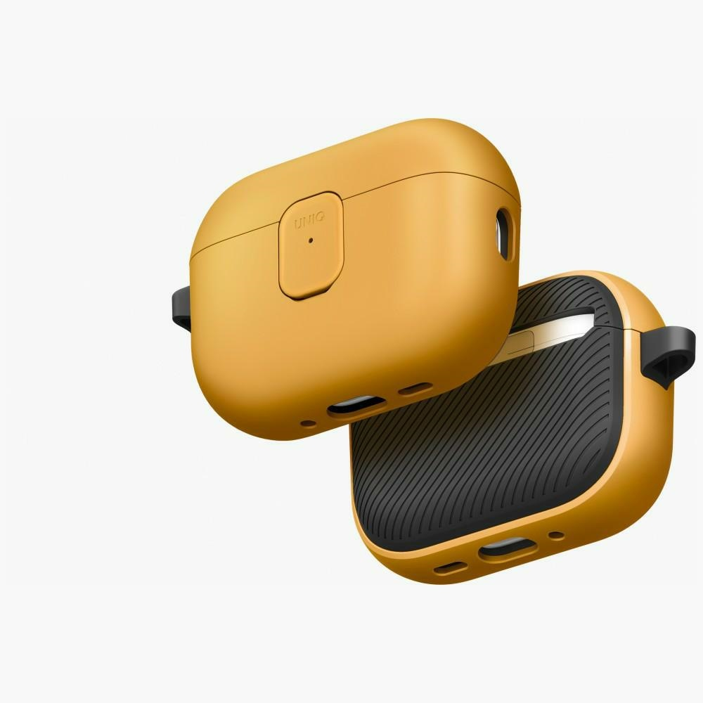 „Uniq Clyde“ dėklas, skirtas „AirPods Pro“ (3 kartos) – geltonai pilkas