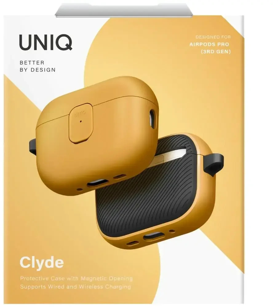 Dėklas UNIQ Clyde do AirPods Pro 3 gen geltona ir pilka