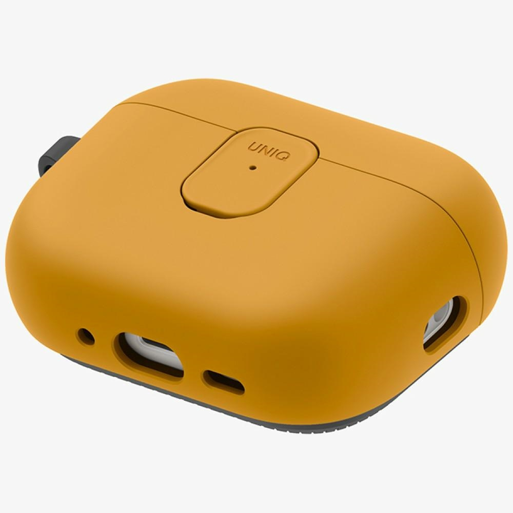 „Uniq Clyde“ dėklas, skirtas „AirPods Pro“ (3 kartos) – geltonai pilkas