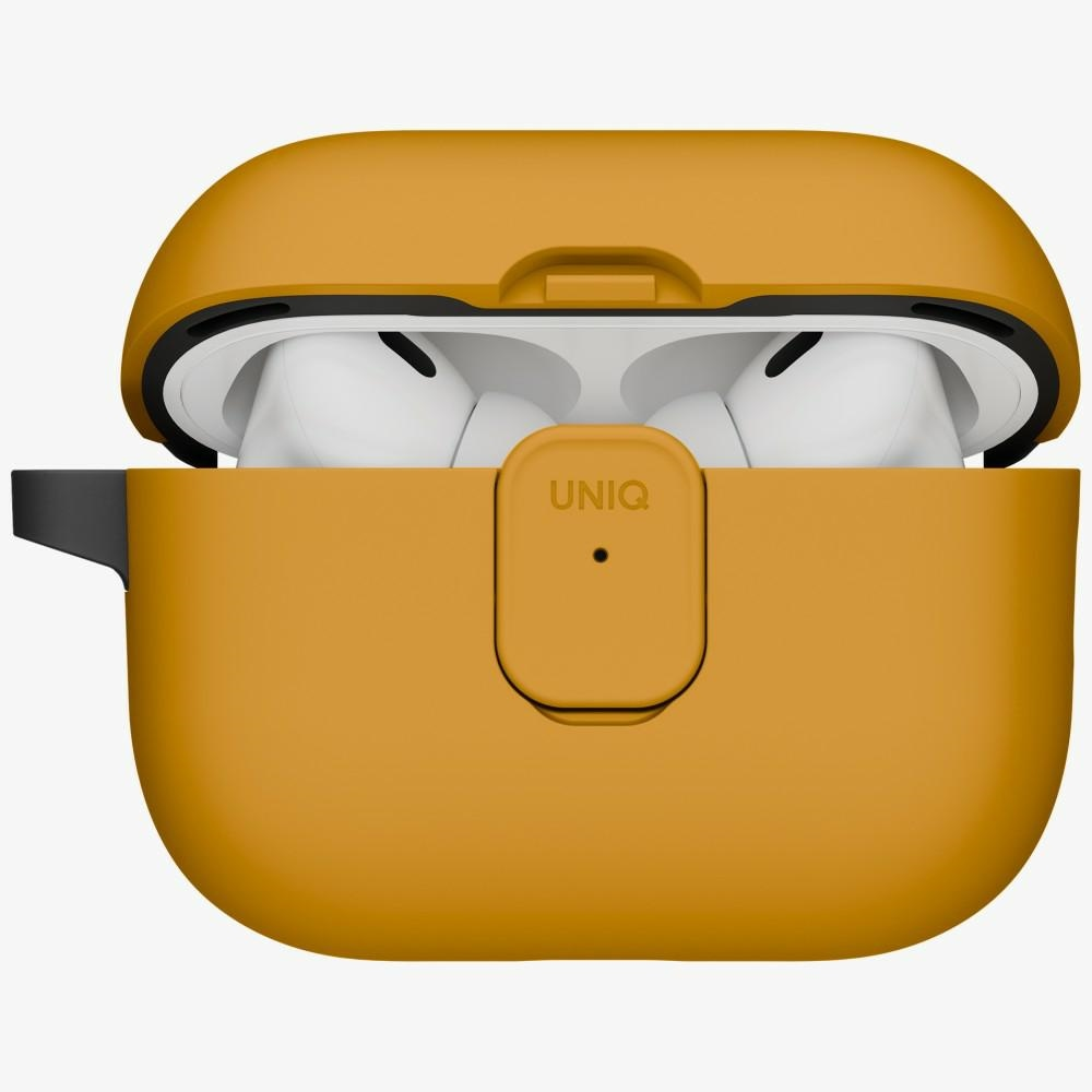 „Uniq Clyde“ dėklas, skirtas „AirPods Pro“ (3 kartos) – geltonai pilkas