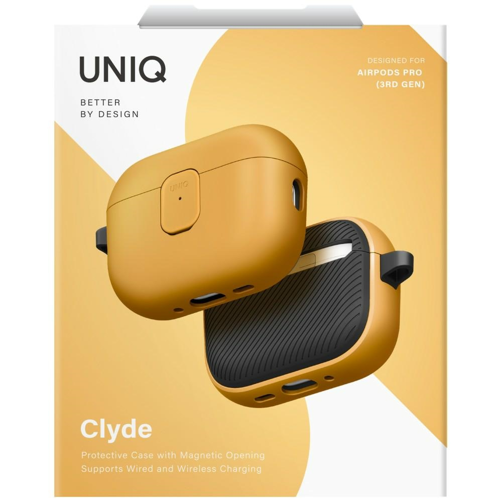 „Uniq Clyde“ dėklas, skirtas „AirPods Pro“ (3 kartos) – geltonai pilkas