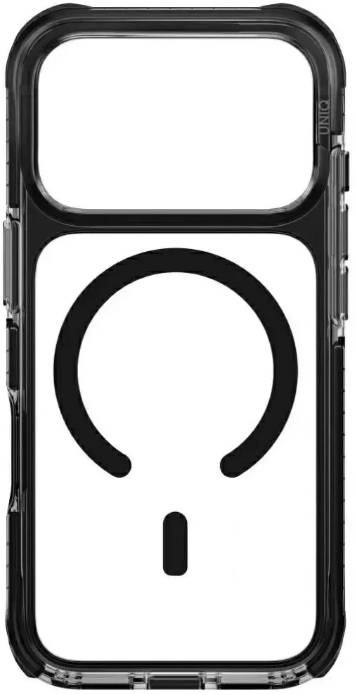 UNIQ Combat dėklas, skirtas iPhone 18 Pro / 17 Pro Magclick Charging, juodos spalvos