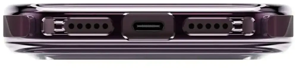 Dėklas UNIQ Combat, skirtas iPhone 18 Pro / 17 Pro, su Magclick Charging funkcija, burgundo spalvos