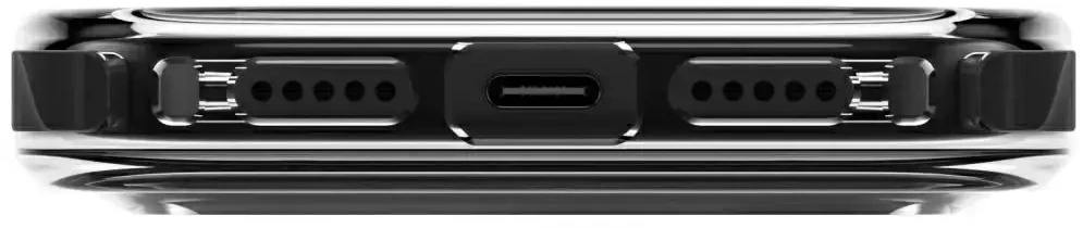 UNIQ Combat dėklas, skirtas iPhone 18 Pro / 17 Pro Magclick Charging, juodos spalvos