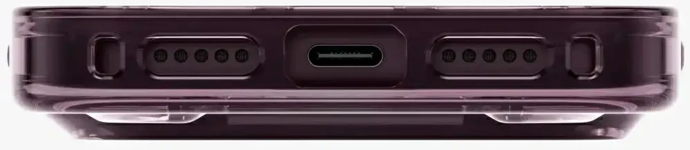 Dėklas UNIQ Heldro Air, skirtas iPhone 18 Pro / 17 Pro, su Magclick Charging, burgundo spalvos