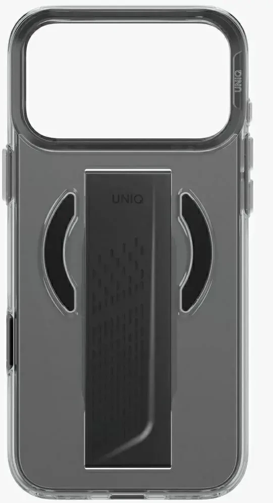 Dėklas UNIQ Heldro Air, skirtas iPhone 18 Pro Max / 17 Pro Max, su Magclick Charging, tamsiai pilkas (tinted smoke)