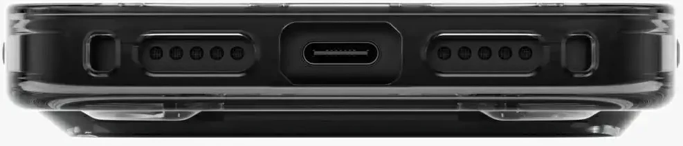 Dėklas UNIQ Heldro Air, skirtas iPhone 18 Pro / 17 Pro, su Magclick Charging, tamsiai pilkas (tinted smoke)
