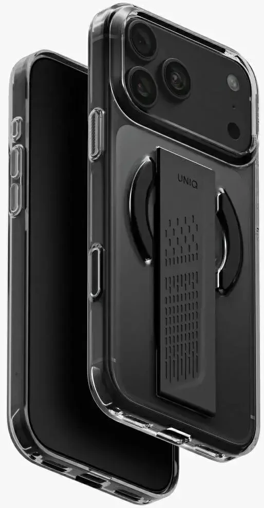 Dėklas UNIQ Heldro Air, skirtas iPhone 18 Pro Max / 17 Pro Max, su Magclick Charging, tamsiai pilkas (tinted smoke)
