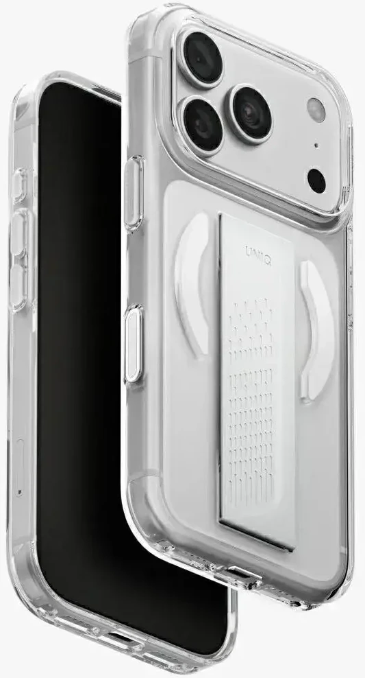 Dėklas UNIQ Heldro Air, skirtas iPhone 18 Pro / 17 Pro, Magclick Charging, skaidrus