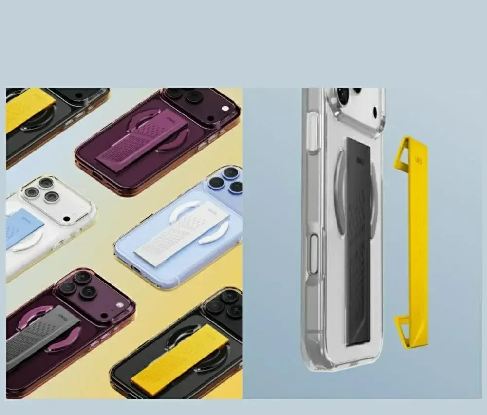 Dėklas UNIQ Heldro Air, skirtas iPhone 18 Pro / 17 Pro, su Magclick Charging, burgundo spalvos