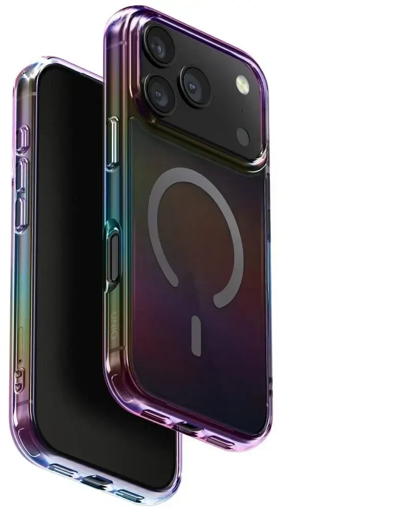 UNIQ Iridescia dėklas skirtas Apple iPhone 17 Pro Magclick Charging midnight quartz