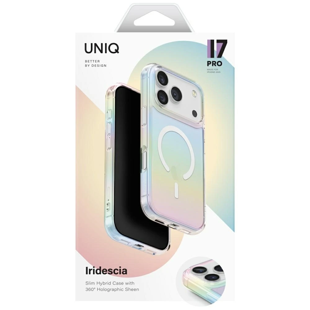 UNIQ Iridescia dėklas skirtas Apple iPhone 17 Pro Magclick Charging holo quartz