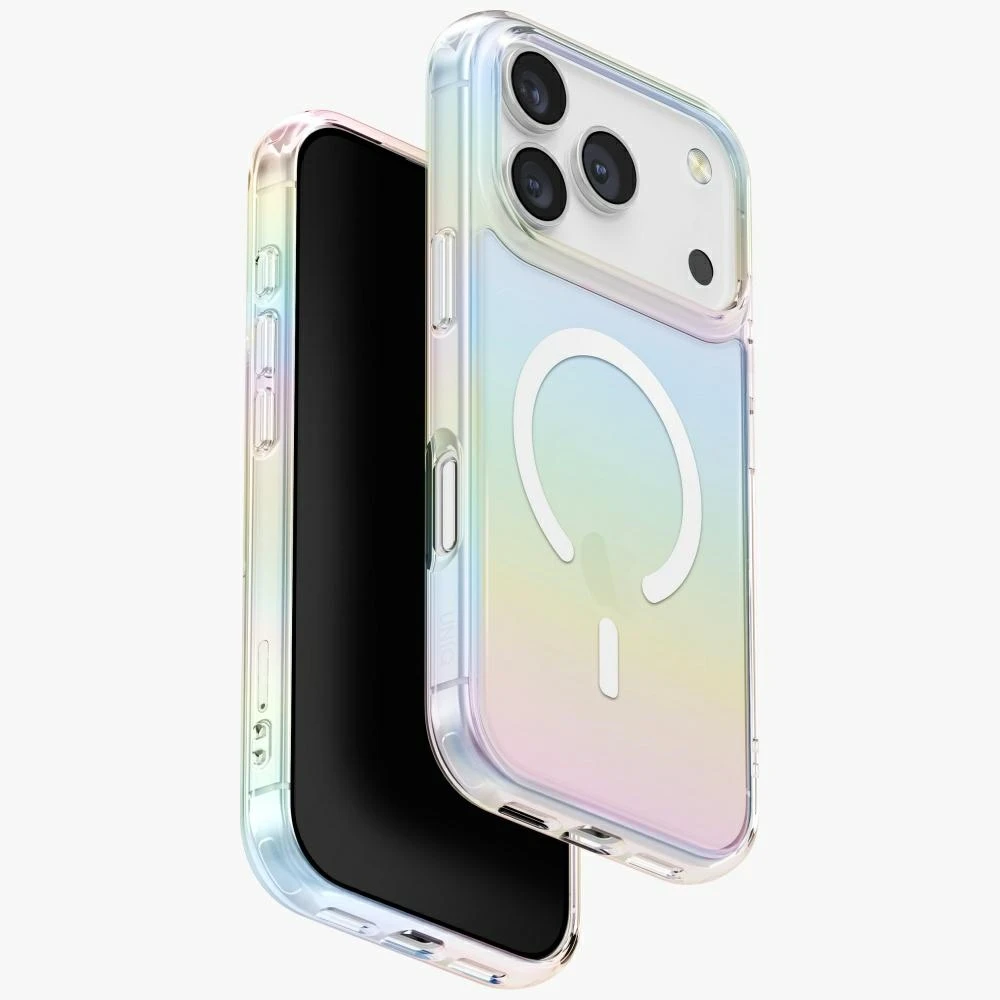 UNIQ Iridescia dėklas skirtas Apple iPhone 17 Pro Magclick Charging holo quartz