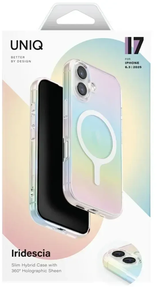 UNIQ Iridescia dėklas skirtas Apple iPhone 17 Magclick Charging holo quartz