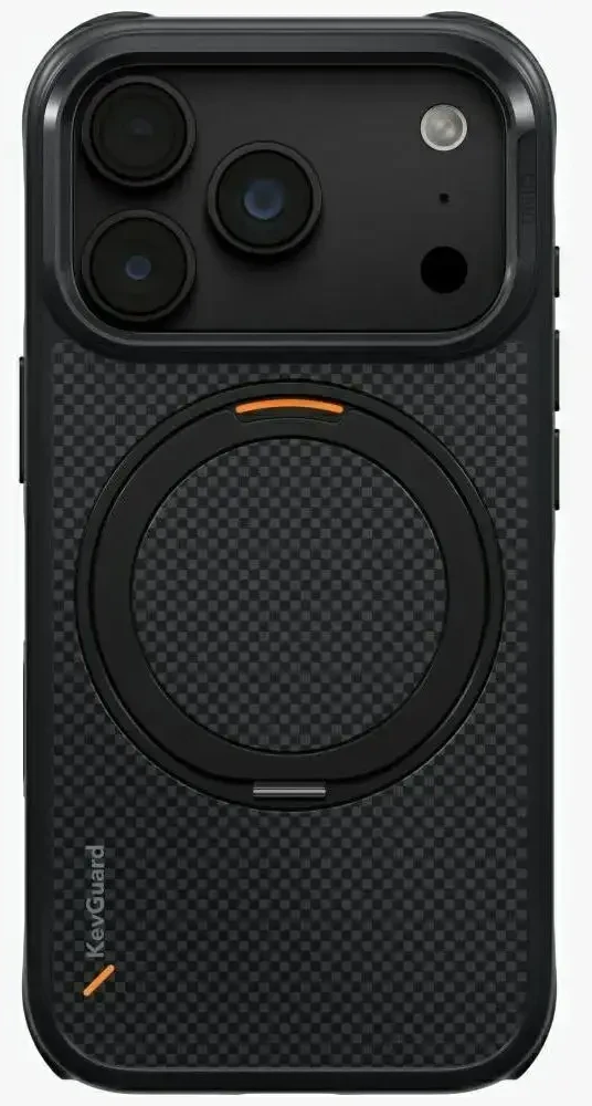 Dėklas UNIQ Keva Mov, skirtas iPhone 18 Pro / iPhone 17 Pro, Magclick Charging, juodos spalvos
