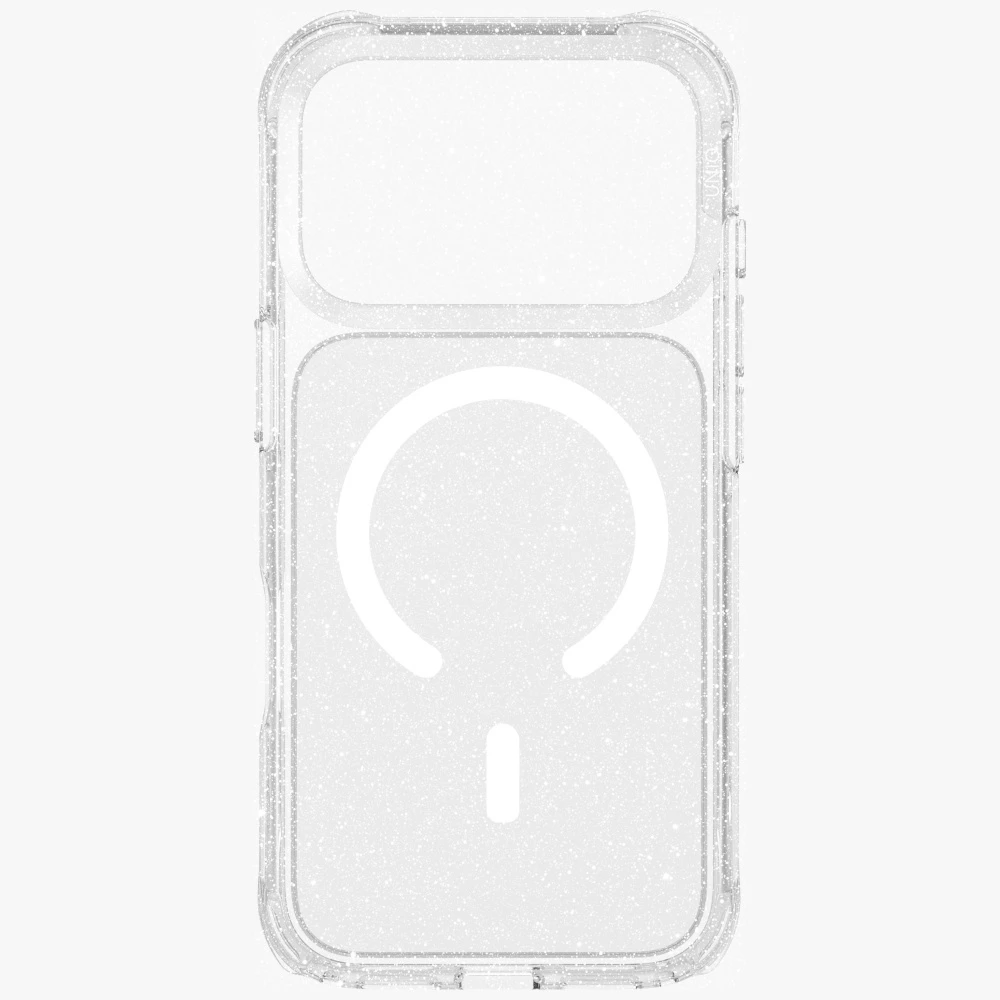 UNIQ LifePro Xtreme Dėklas Apple iPhone 17 Pro Magclick Charging skaidrus/Glitter