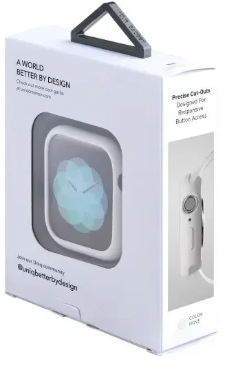 UNIQ Lino dėklas Apple Watch Series 4/5/6/SE 40mm. balandis baltas