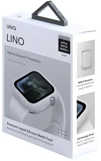 UNIQ Lino dėklas Apple Watch Series 4/5/6/SE 40mm. balandis baltas