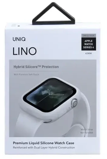 UNIQ Lino dėklas Apple Watch Series 4/5/6/SE 40mm. balandis baltas
