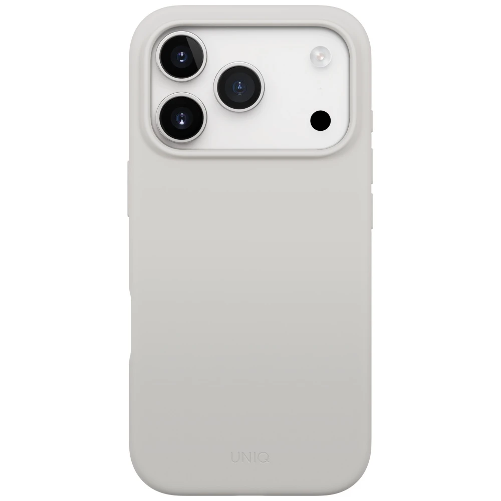 UNIQ Lino dėklas skirtas Apple iPhone 17 Pro Magclick Charging Light Gray