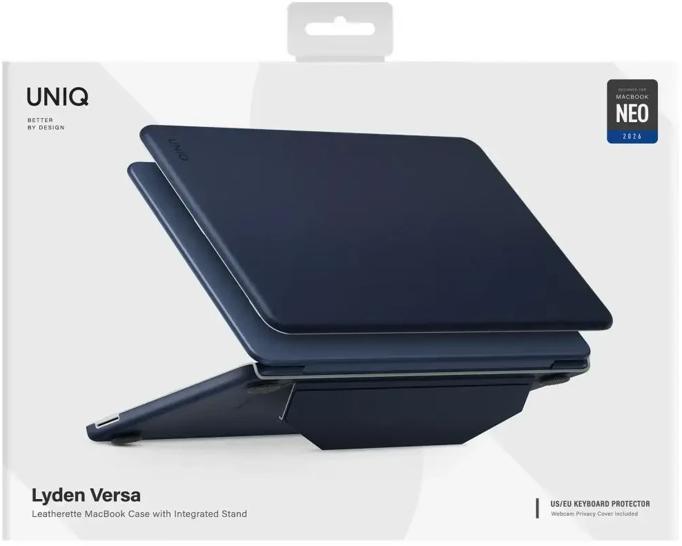 Dėklas UNIQ Lyden Versa skirtas MacBook Neo mėlynos spalvos
