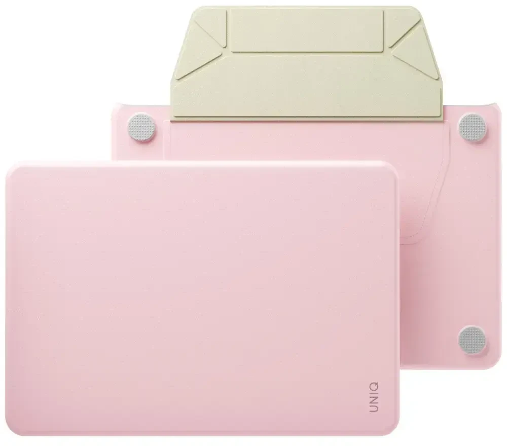 Dėklas UNIQ Lyden Versa skirtas MacBook Neo rožinės spalvos