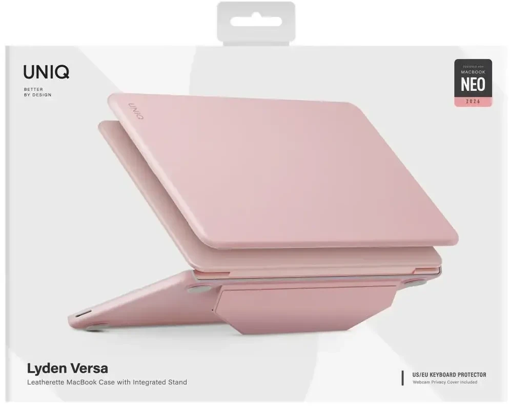 Dėklas UNIQ Lyden Versa skirtas MacBook Neo rožinės spalvos