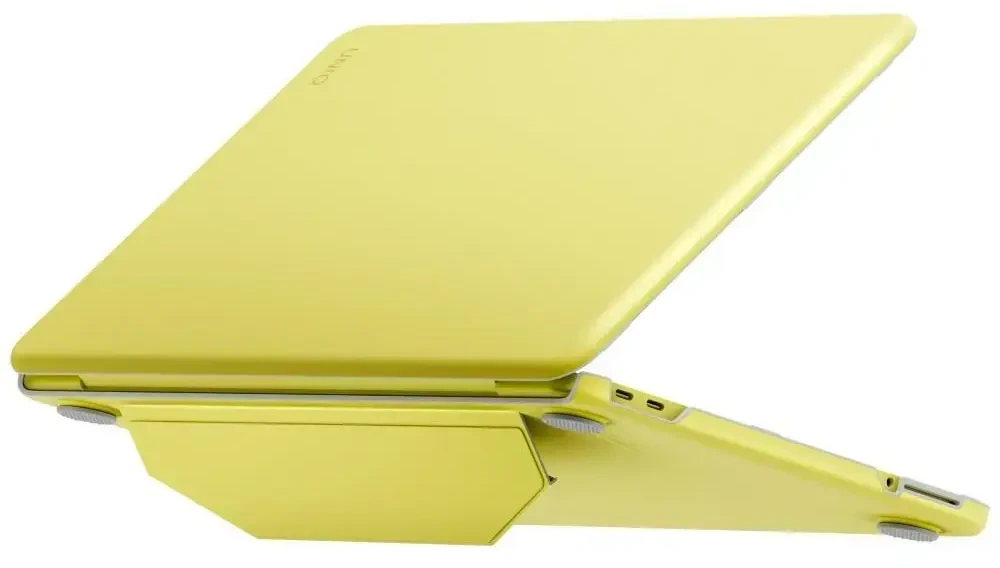 Dėklas UNIQ Lyden Versa skirtas MacBook Neo geltonos spalvos
