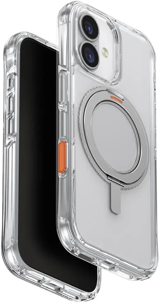 Dėklas UNIQ Swivix do iPhone 17 360 Rotating Kickstand permatomas