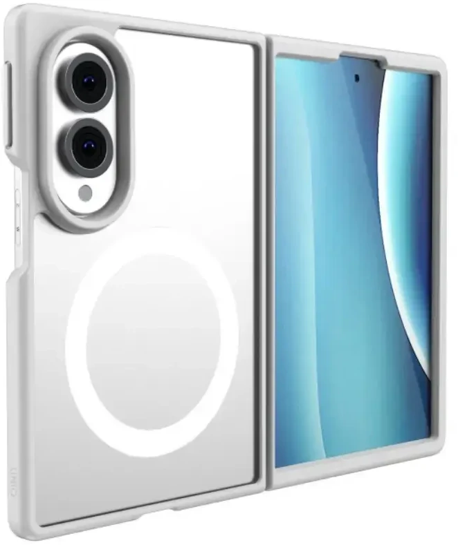 Dėklas UNIQ Veren AF skirtas Samsung Galaxy Z Fold8 Magclick Charging baltos spalvos