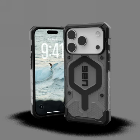 Urban Armor Gear Dėklas UAG Pathfinder Clear Magsafe,Ash/Juodas - iPhone 17 Pro