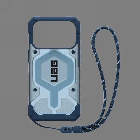 Urban Armor Gear Dėklas UAG Pathfinder Clear Magsafe, mėlynas Lanyard - iPhone 17 Pro