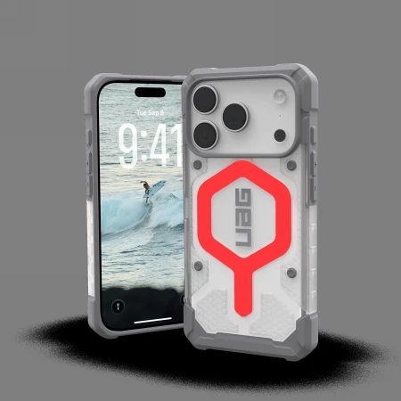 Urban Armor Gear Dėklas UAG Pathfinder Clear Magsafe, mėlynas Lanyard - iPhone 17 Pro